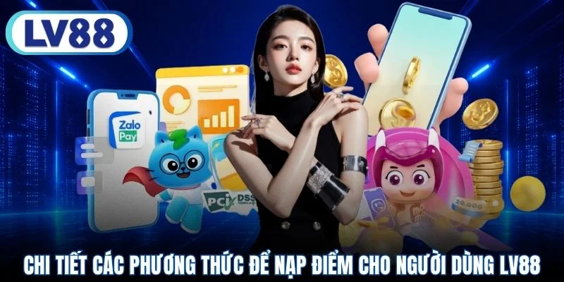Chi tiết các phương thức để nạp điểm cho người dùng LV88